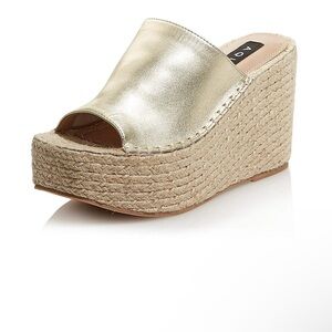 Aqua Womens Jacy Leather Slip On Espadrilles